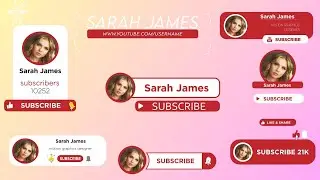 💥 Custom YouTube Subscribe Button Animations | Animated Call to Action Elements |