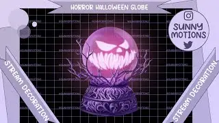 Horror Skull Globe Stream Decoration, Horror Night Game, Creepy Dead  Crystal Ball Twitch Overlay
