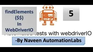 findElements or $$  in WebDriverIO - Part - 5