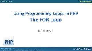 31020 - The FOR Loop in PHP