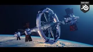 Orbital Station with a BLENDER. AI free™ edition. In 20 minutes.