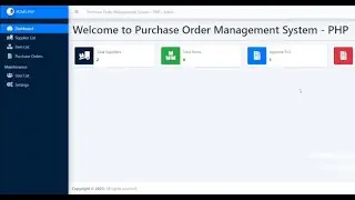 Purchase Order Management System in PHP My SQL with free source code