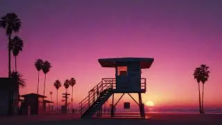 LICKING THE SUNSET ♩♪♫ #synthwave #losangeles #vaporwave #retrowave #80smusic