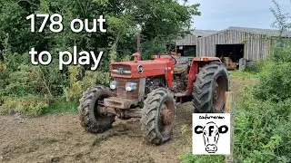 Vintage Thursday. Rolling along on the Massey  Ferguson 178.