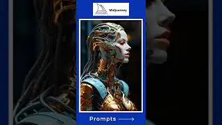 Midjourney prompts: a mechanical skeleton woman 