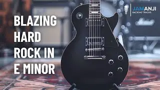 Blazing Hard Rock Backing Track in E Minor