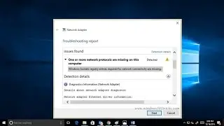 One or more network protocols are missing on this computer (Solved)