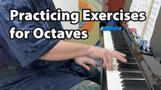 Piano Practice & Painting - Exercises for Octaves - P. Barton, FEURICH piano