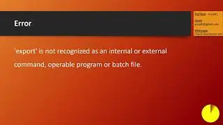 export is not recognized as an internal or external command | Python | Flask Error |  Aryadrj | IT