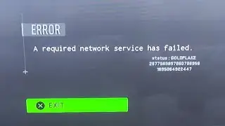 ERROR: A required network service has failed | cod modern warfare 3 server down