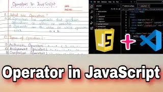 Operators in Javascript || Javascript 