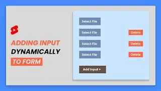 Adding Input Dynamically To Form | HTML, CSS And jQuery #rustcode #html #css3