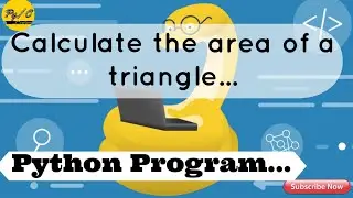 calculate the area of triangle || python Program 🔥