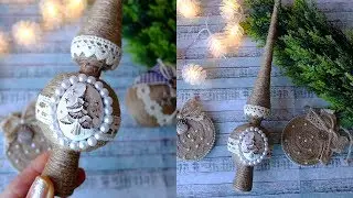 Макушка на елку в эко стиле МК/верхушка на елку/Christmas Star