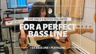 The only 3 notes you need for a perfect bass line (Beginner lesson) + ex for all levels + playalong