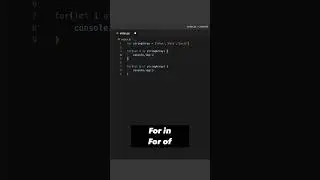 Отличие for in / for of 