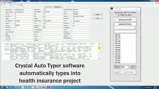 Health insurance form filling projects Auto typer software