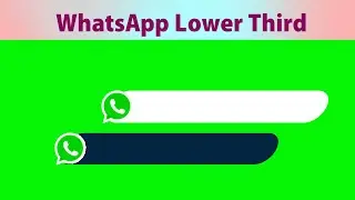 Cut WhatsApp Green Screen Lower Third Non Copyright & HD For Free Use