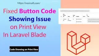 Fixed Link of anchor tag is also printing in Laravel Blade Issue | Printing page Button code showing