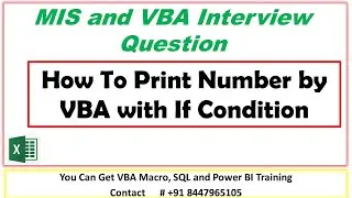 How to Print Number by VBA with condition formatting