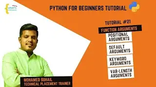#21 Function Arguments in Python |Types : Positional, Keyword, Default and Variable length Arguments