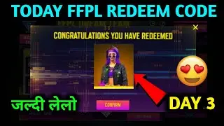 FREE FIRE TODAY REDEEM CODE | FFPL REDEEM CODE | POWER UP REDEEM CODE | DAY 3 REDEEM CODE