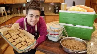 Making a four course dinner to bring to the beach!