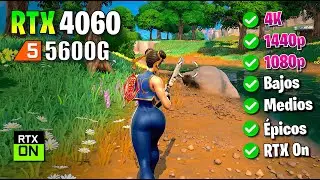 ✅ RTX 4060 ✅ Fortnite ✅ Bajos - Épicos - Raytracing 🔴 1080p - 1440p - 4K 🔴