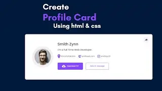 How to create a profile card using HTML and CSS with a PDF download button