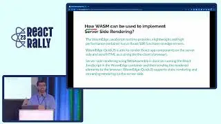 Server-side rendering using WebAssembly - Shivay Lamba - React Rally 2023