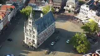 Gouda - City Hall - Beautiful drone video
