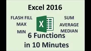 Excel 2016 - Functions and Formulas Tutorial - How To Create in Microsoft for Beginners - Flash Fill