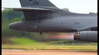 AMERICAN B-1 BOMBERS  Loudest take off yet! - 4K