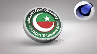 Cinema 4D Modeling Tareek e Insaaf PTI Logo #GFX_Mentor_Designer