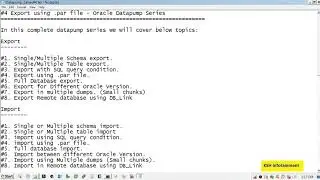 #4 Export using .par file - Oracle Datapump Series