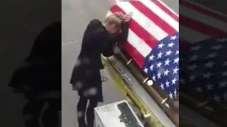 Wife Of Soldier Kisses His Flag-Draped Coffin: It Was Heartbreaking