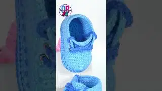 Babyschuhe, пинетки ботиночки "облачко", крючком #Shorts #Knitting