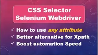 How To Use All Attributes in CSS Selector || Selenium WebDriver || Java