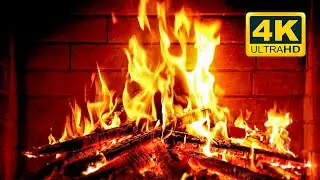 🔥 Cozy Fireplace 4K (12 HOURS). Fireplace with Crackling Fire Sounds. Crackling Fireplace 4K