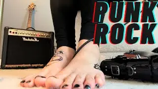 Using my FEET to KEEP THE BEAT while playing guitar \\ Punk Rock/Gothic High Heels & Barefeet 👣