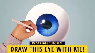 HOW TO DRAW A REALISTIC EYE IN PROCREATE (IN LESS THAN 10 MINUTES!) - Tutorial for Beginners