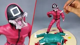 I made Zombie Squid Game Diorama with Clay | Squid Game 2