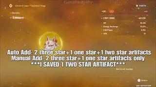 Why you shouldn't use auto add for artifact leveling (Genshin Impact)