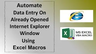 How to automate already opened Internet Explorer using excel macros