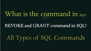 What is the command in SQL? What Are DDL, DML, DQL, and DCL in SQL?