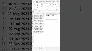 Date Formats in Excel #shorts