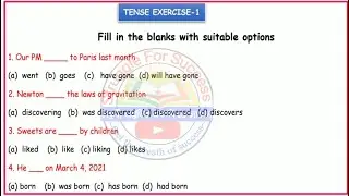 Tense in English Grammar with Examples | Objective English Grammar for Competitive Exams |