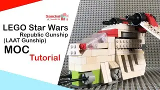 LEGO Star Wars Republic Gunship (LAAT Gunship) MOC Tutorial | Somchai Ud