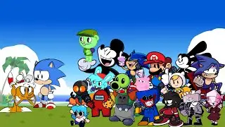 FNF Spinning My Tails  - But Everyone Sings It 🎤 (Different Characters Sing It)VS Spinning Tails