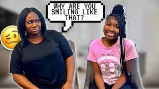 SMILING WEIRD AT MY MOM WHILE SHE TELLS ME HOW SHE MET MY DAD